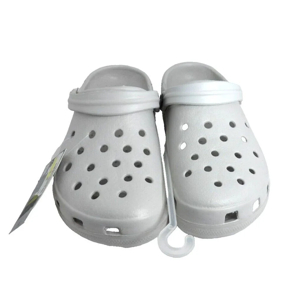 Komodo Clogs New Water Shoes Gray Unisex M 8-9 W 10-11 Rubber Slip On 631703